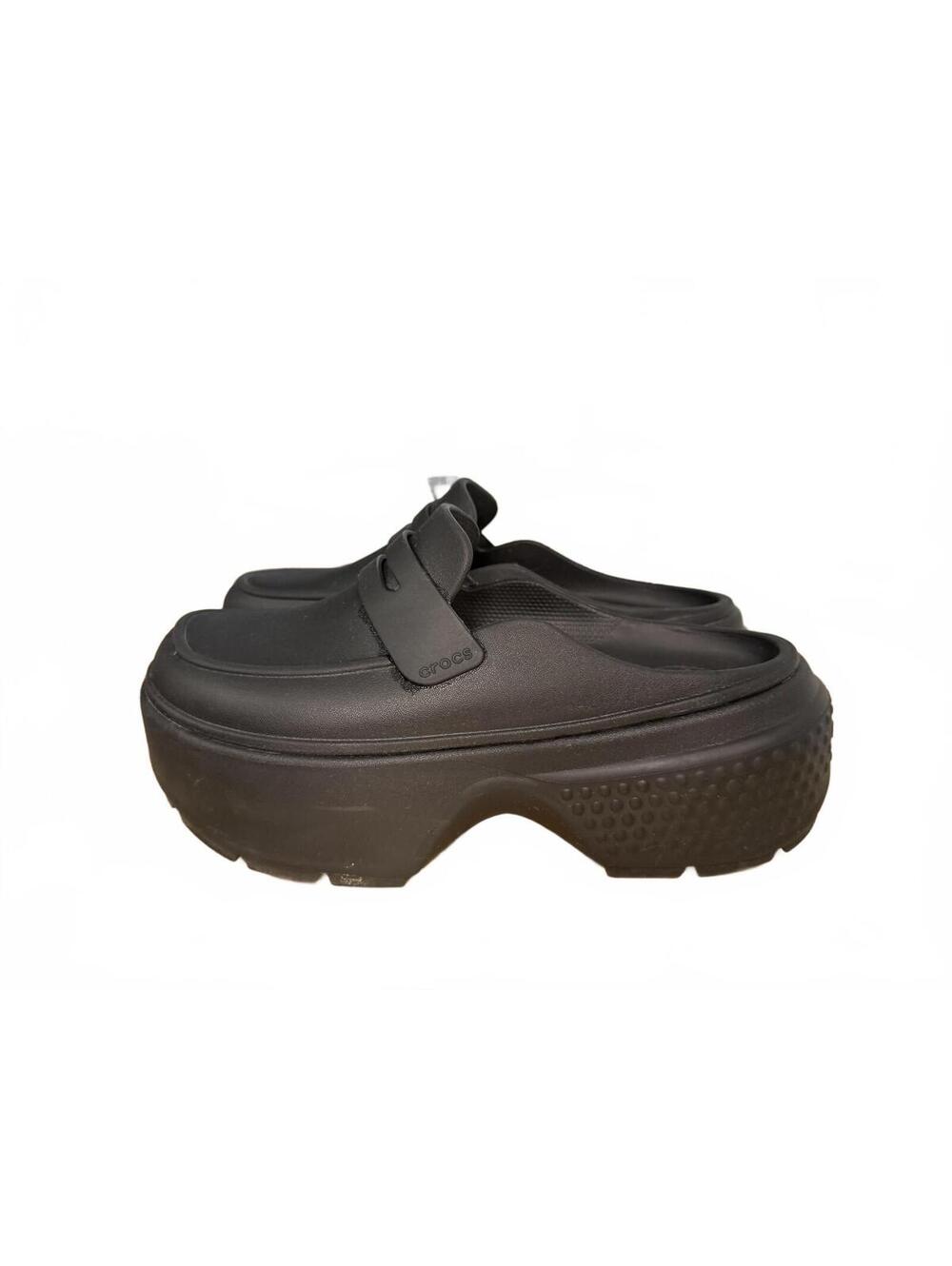 Crocs Stomp Chunky Platform Loafer Black Slip On